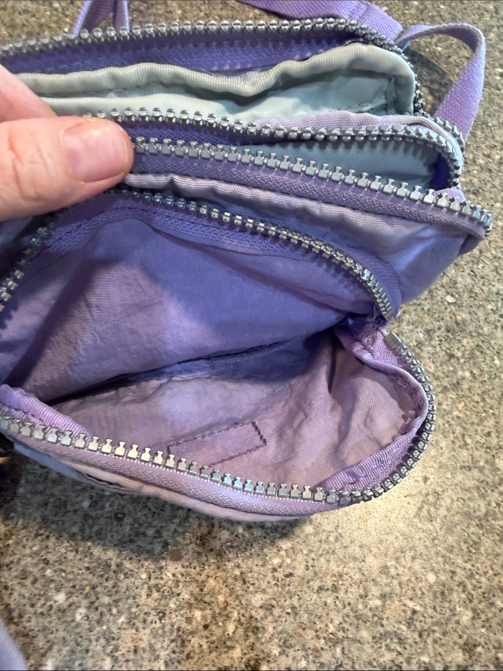 Kipling Lilac Crossbody Beltbag with Plush Monkey Charm - Picture 4 of 6